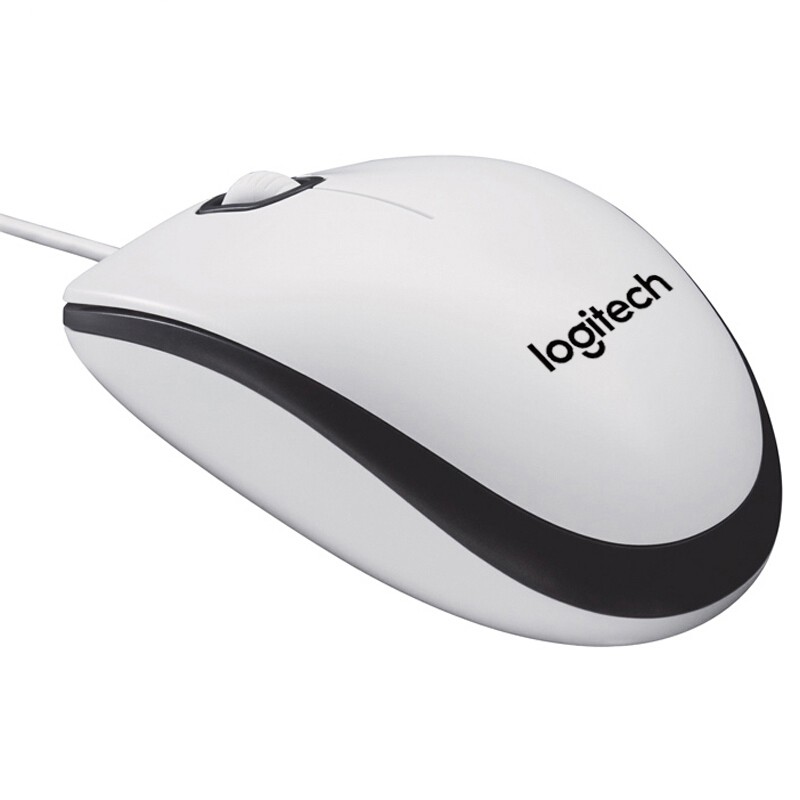 罗技 LOGITECH M100r 有线鼠标 白色 计价单位:个