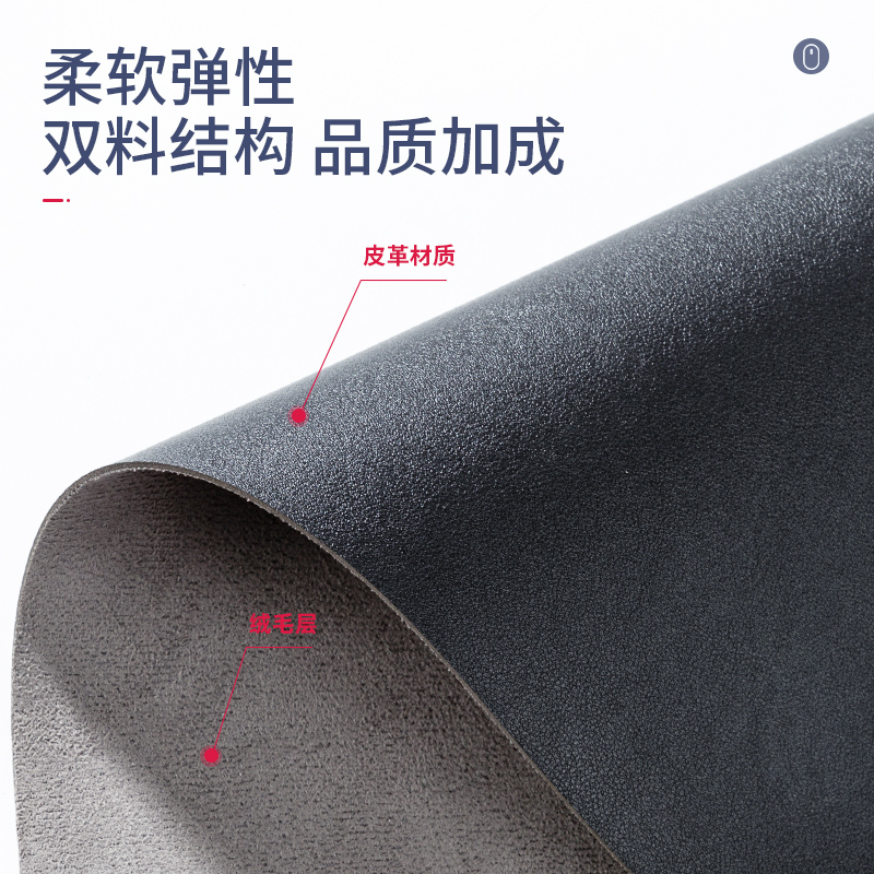 得力 deli 83009 PU皮鼠标垫  250*200mm 耐磨 黑色 计价单位:块