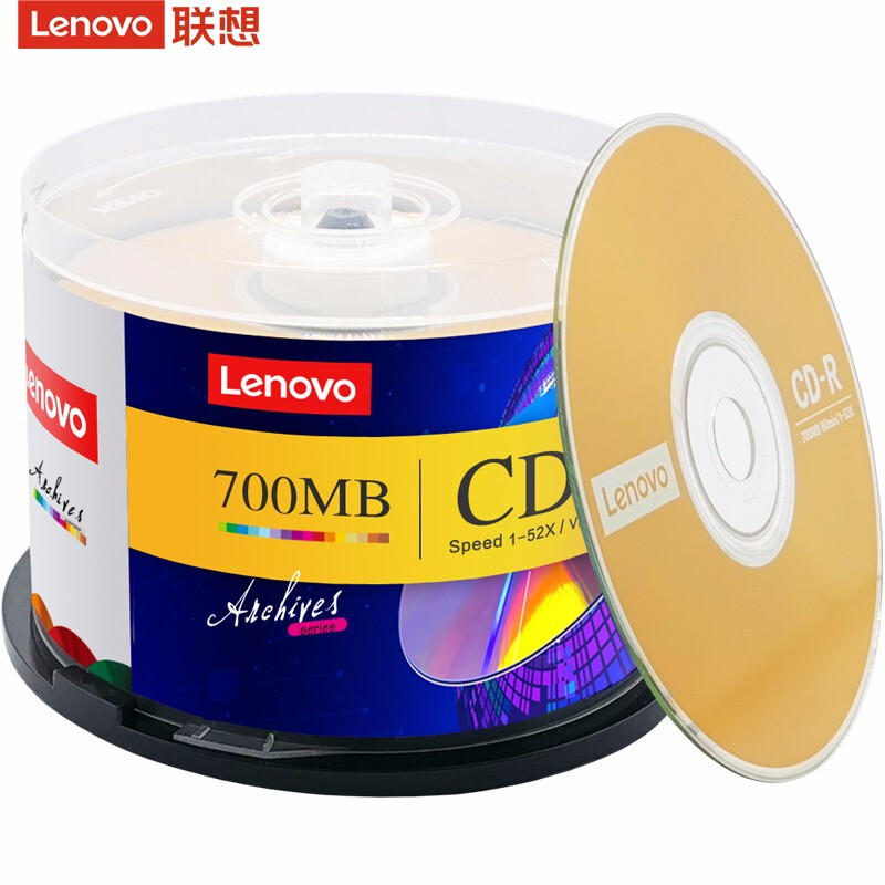 联想 Lenovo CD-R 光盘/刻录盘 52速700MB 50片/桶 计价单位:桶