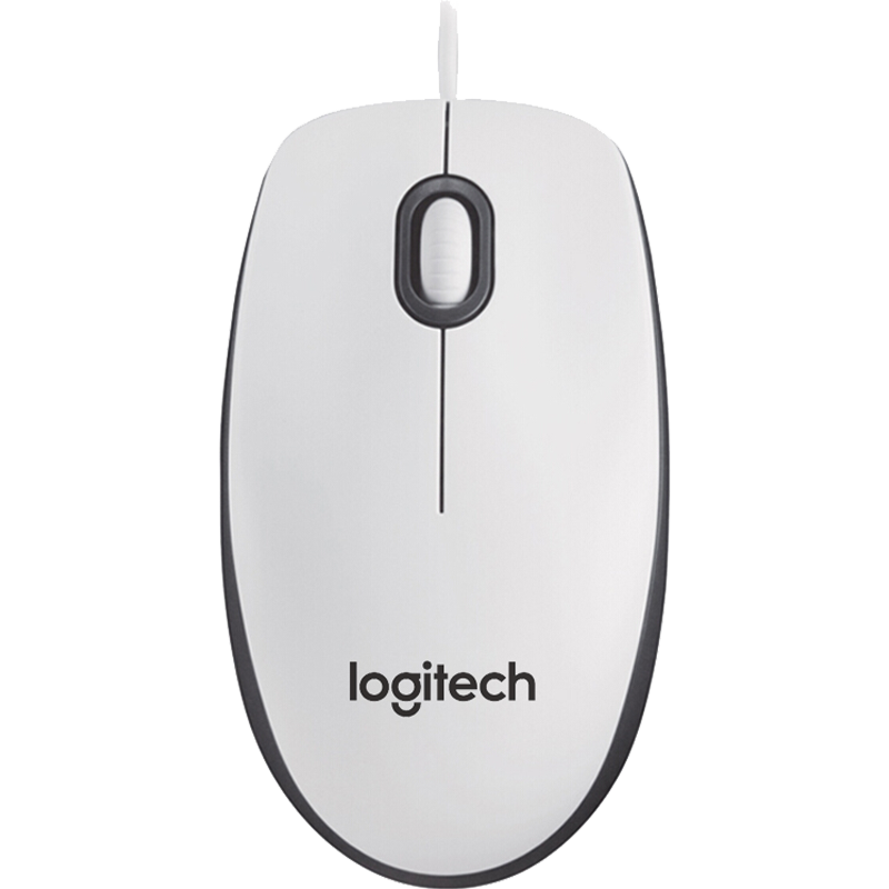罗技 LOGITECH M100r 有线鼠标 白色 计价单位:个