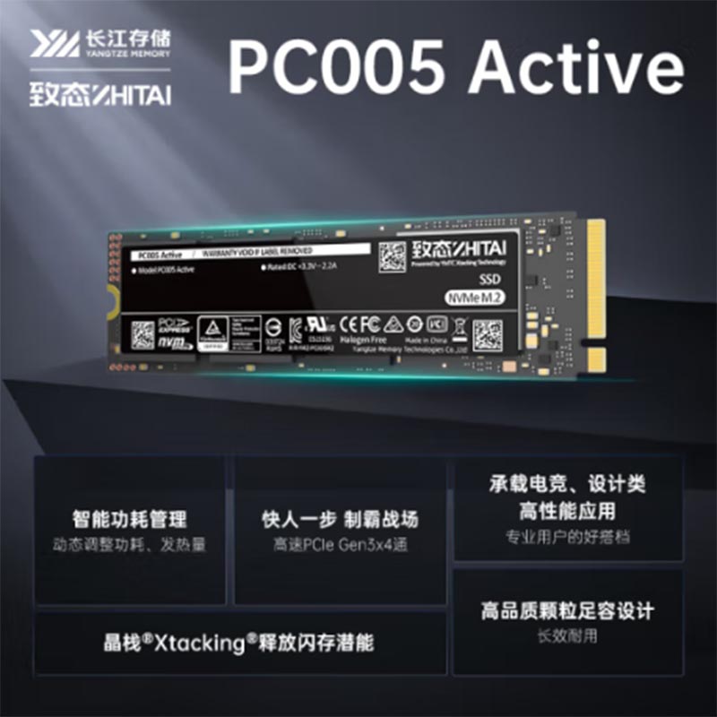 致态 ZHITAI ZTSS1CB04B11MC SSD固态硬盘 256g M.2接口 Active系列 计价单位:个