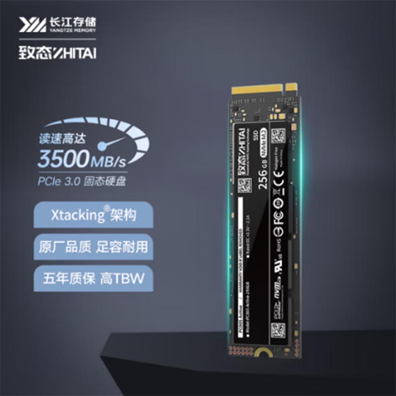 致态 ZHITAI ZTSS1CB04B11MC SSD固态硬盘 256g M.2接口 Active系列 计价单位:个