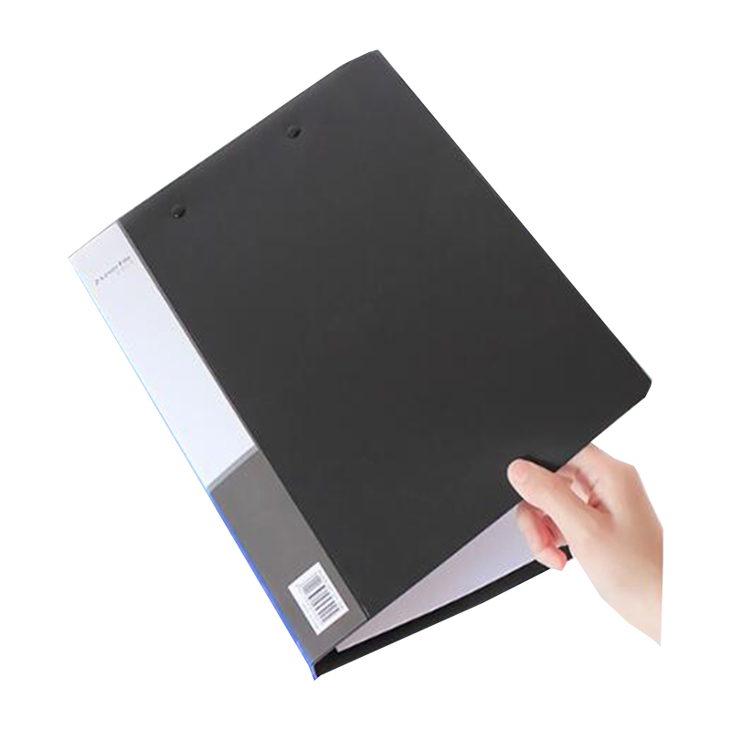 得力 deli 5309 双夹文件夹 8寸长押夹+强力板夹 黑色 计价单位:个