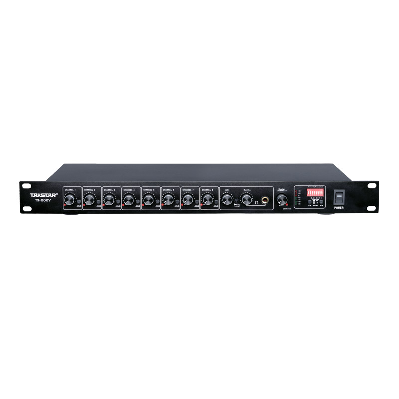 得胜 TAKSTAR TS-808V 八路智能混音器 黑色 计价单位:台