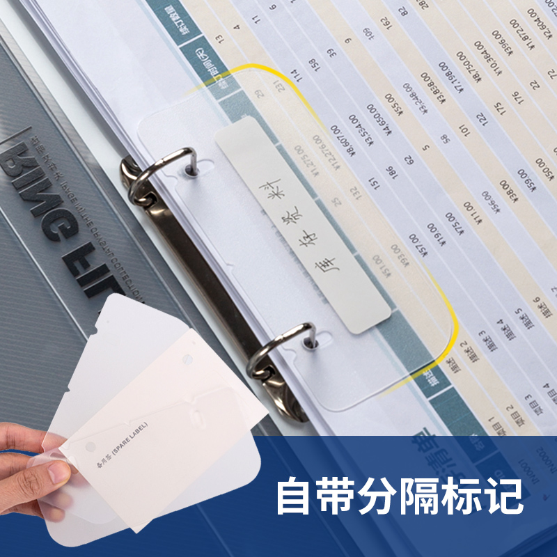 得力 deli 5381 二孔文件夹 A4 D型 半透明色 计价单位:个