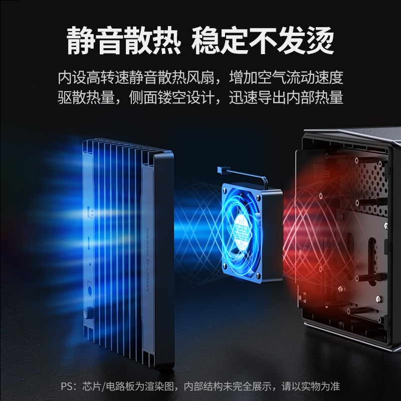 绿联 UGREEN 80127 双盘位阵列柜 36TB扩容 计价单位:个