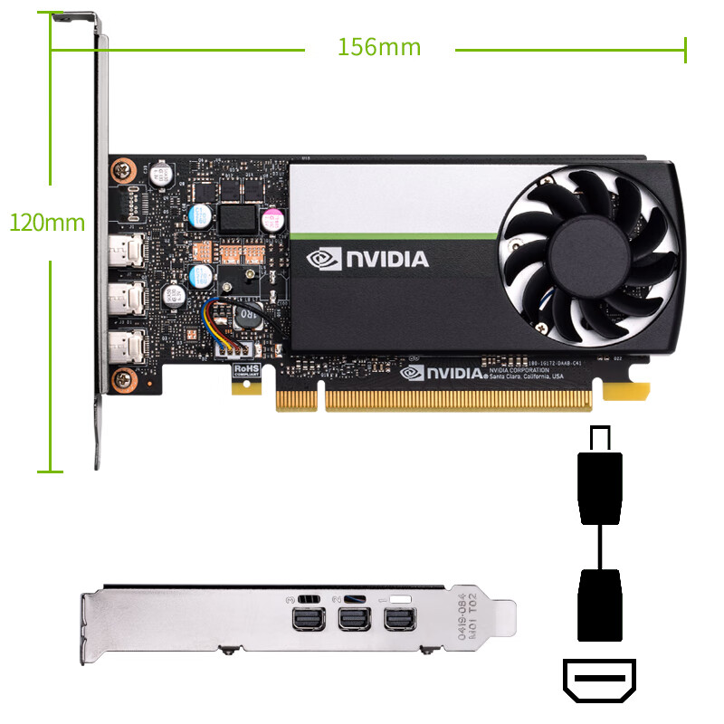 英伟达 NVIDIA T400 4GB  GDDR6 专业显卡 工业包装 计价单位:张