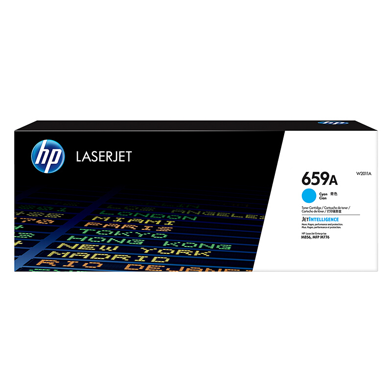 惠普 HP W2011A 原装硒鼓 青色 659A系列 适用于 HP Color LaserJet Enterprise M856dn 计价单位:支