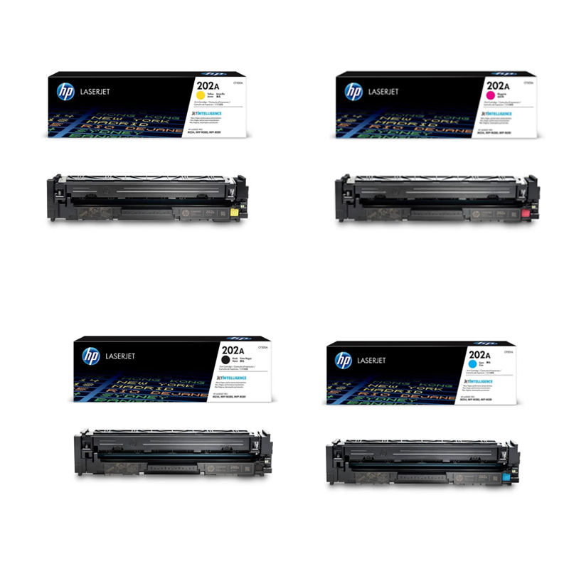 惠普 HP 202A 硒鼓 CF500-3A 黄 黑 红 青四色套装 标准容量 适用于M254NW 254DW M280NW M281FDW 计价单位:套 惠普 HP 202A 硒鼓 CF500-3A 黄 黑 红 青四色套装 标准容量 适用于M254NW 254DW M280NW M281FDW 计价单位:套