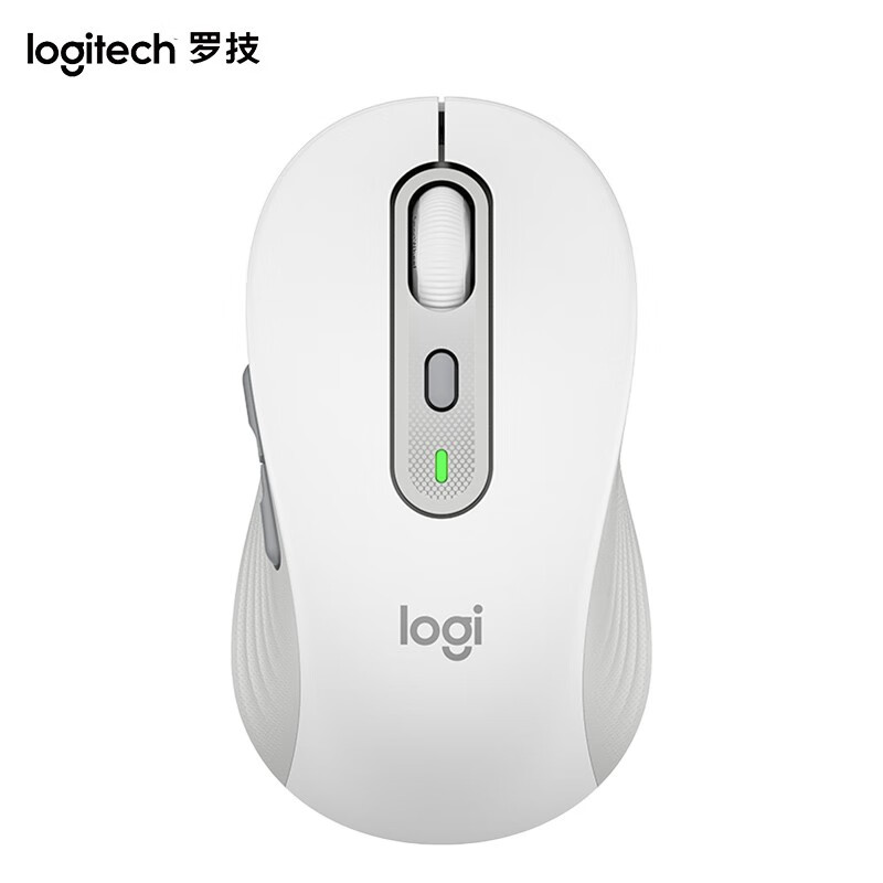 罗技 LOGITECH M750 M 无线蓝牙鼠标 轻音Mac 双模 白色 计价单位:个