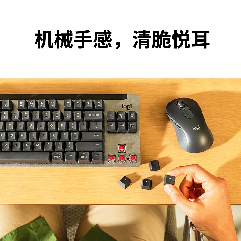 罗技 LOGITECH K855 无线机械键盘 蓝牙键盘  84键 TTC红轴 黑色 计价单位:个
