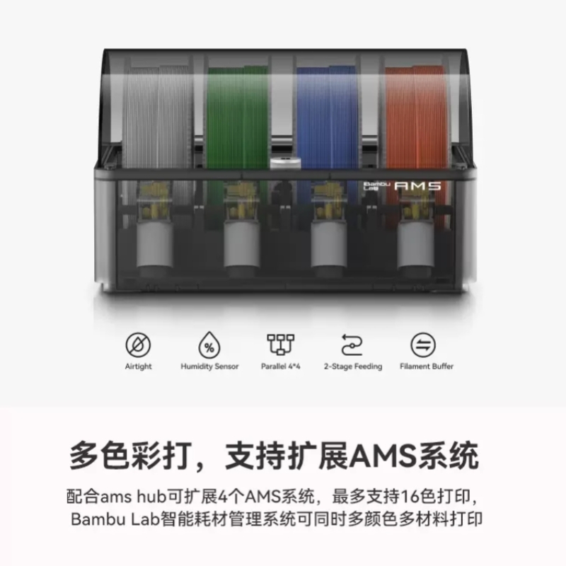 拓竹  X1-Carbon Combo 3D打印机 X1系列 全自动调平大尺寸 高速多色支持16色家用桌面级3D 计价单位:台