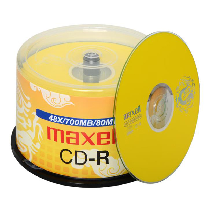 麦克赛尔 maxell 龙纹金盘 CD-R光盘 48速700M  50片/桶 计价单位:桶