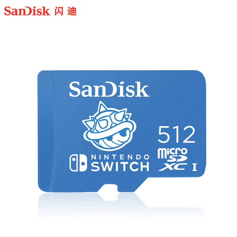 闪迪 SANDISK SDSQXAO-512G-ZN6ZN 存储卡 512GB U3 4K 读速100MB/s Nintendo Switch任天堂授权 计价单位:张