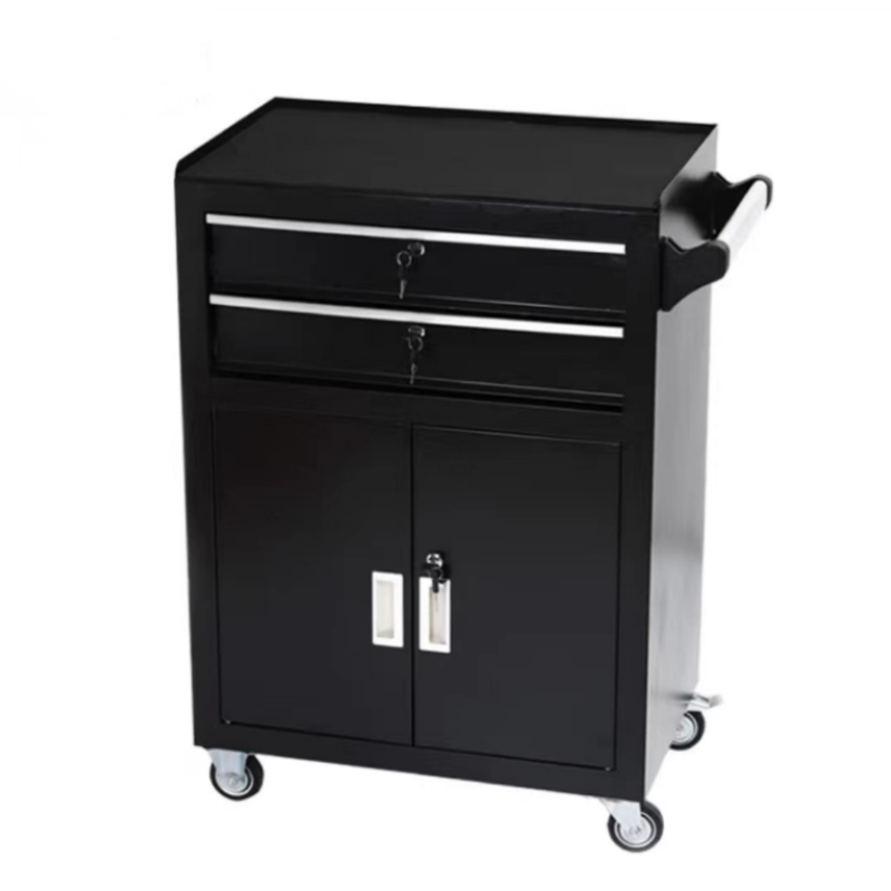 绿林 GREENER 630*420*900mm 双抽双门手推工具车 黑色 计价单位:台