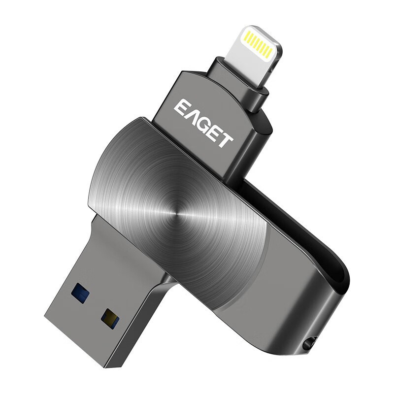 忆捷 EAGET i66Plus U盘 128G USB3.0 Lightning接口 锖色 计价单位:个