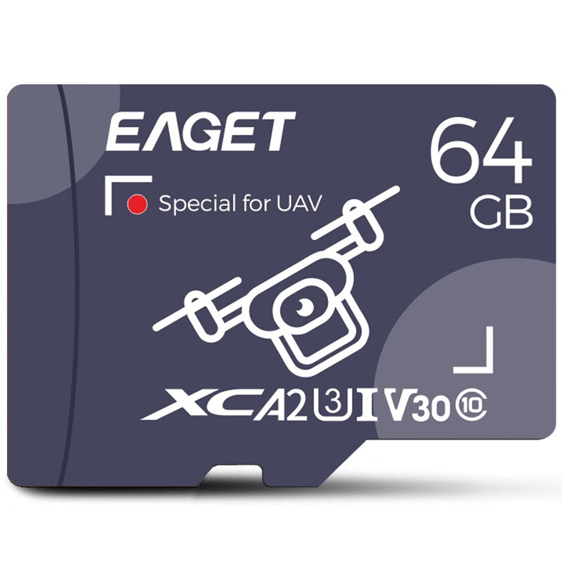 忆捷 EAGET T5 TF存储卡 64GB U3 V30 A2 高速  计价单位:个