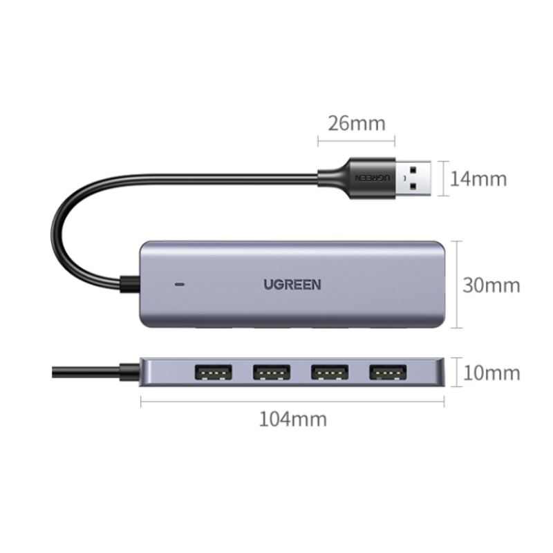 绿联 UGREEN 15917 USB分线器 4口集线器 0.5米 计价单位:个