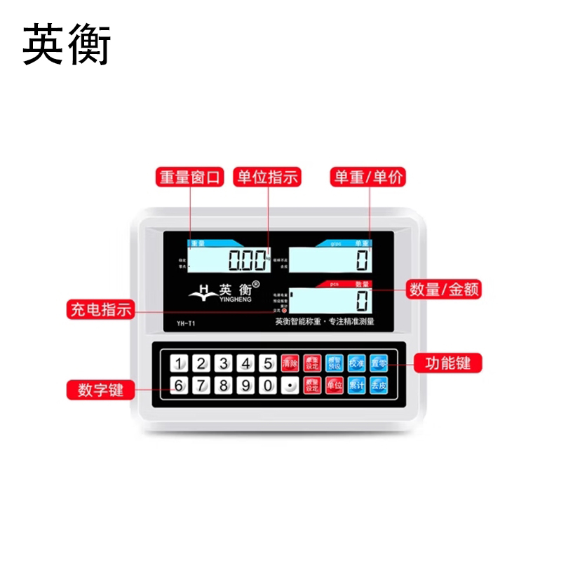 英衡  CC592  电子台秤商用物流称重快递秤落地秤 充电款 300kg精度50g 计价单位:台