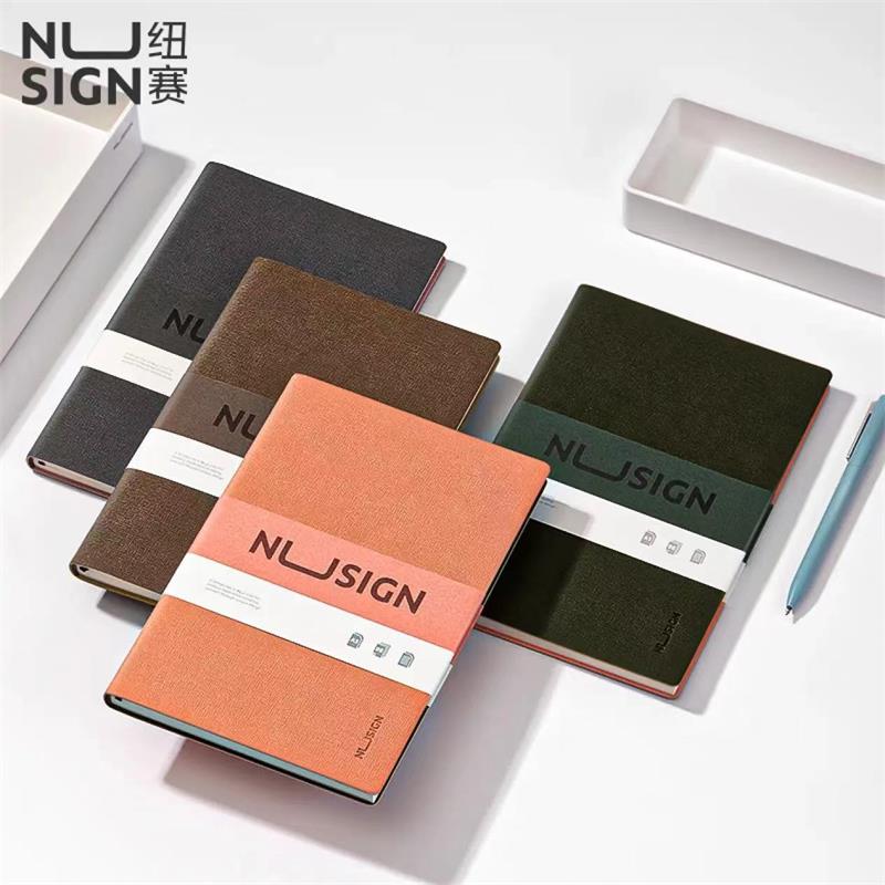 纽赛 NUSIGN NS263 草木皮面笔记本子 165mm*100mm 48K  棕色 计价单位:本