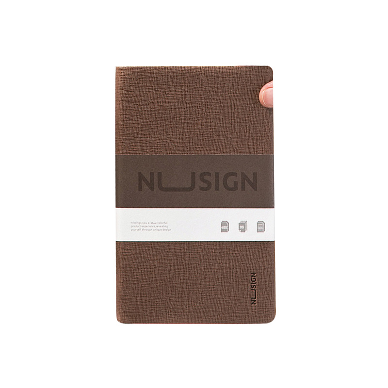 纽赛 NUSIGN NS263 草木皮面笔记本子 165mm*100mm 48K  棕色 计价单位:本