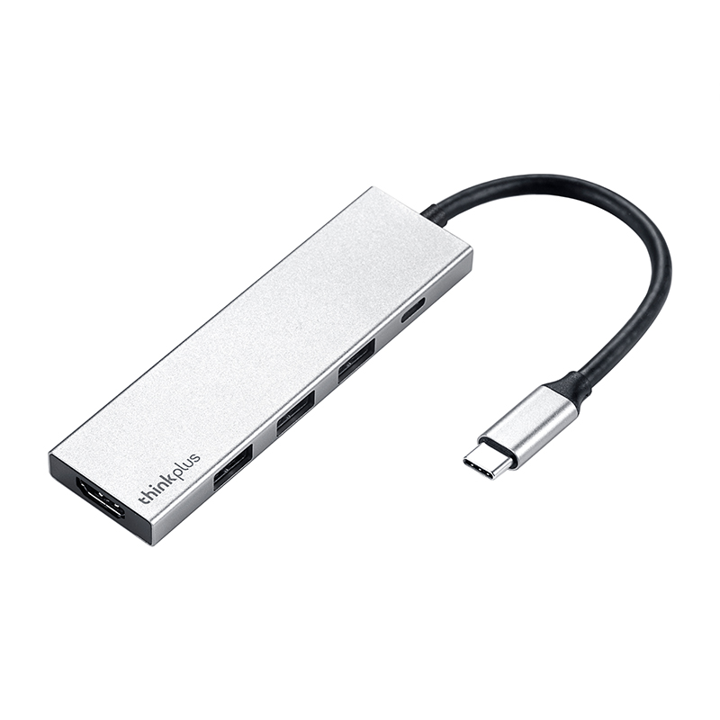 联想 Lenovo Type-C SB3.0分线器 HDMI转接头 USB-C转换器  PD快充 金属材质 LC05 计价单位:个
