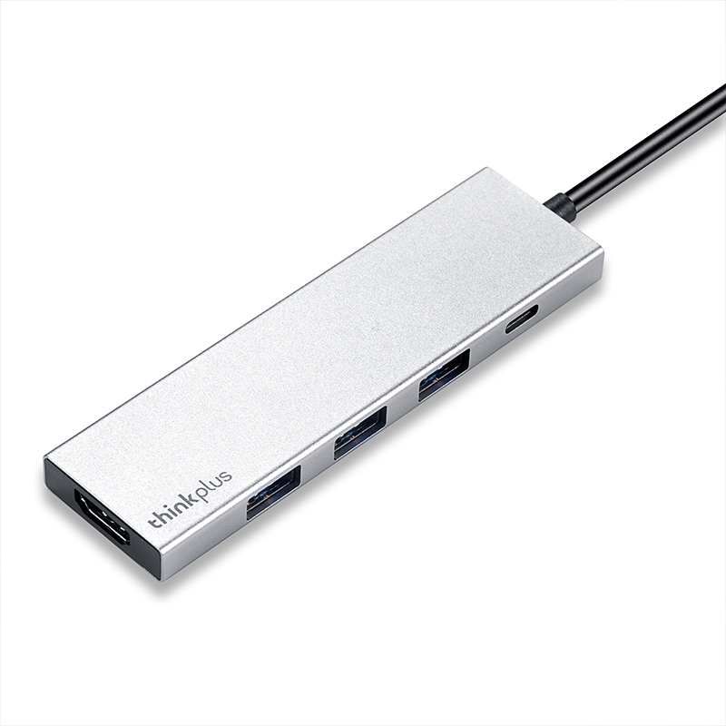 联想 Lenovo Type-C SB3.0分线器 HDMI转接头 USB-C转换器  PD快充 金属材质 LC05 计价单位:个