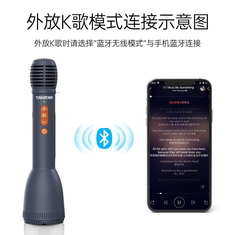 得胜 TAKSTAR DA10S 话筒音响一体麦克风 无线蓝牙 计价单位:个