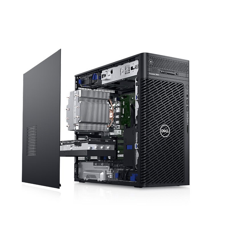 戴尔 DELL Precision T3660 图形工作站台式主机 三维设计渲染建模 酷睿I5-12500 3.0G 6核 8G内存/512G固态/集显/300W 含24寸显示器  计价单位:套