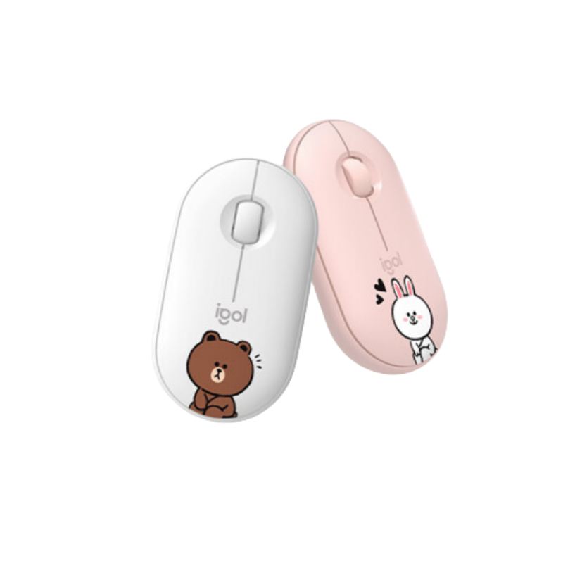 罗技 LOGITECH 布朗熊 无线蓝牙鼠标 静音鼠标 LINE FRIENDS系列 计价单位:个