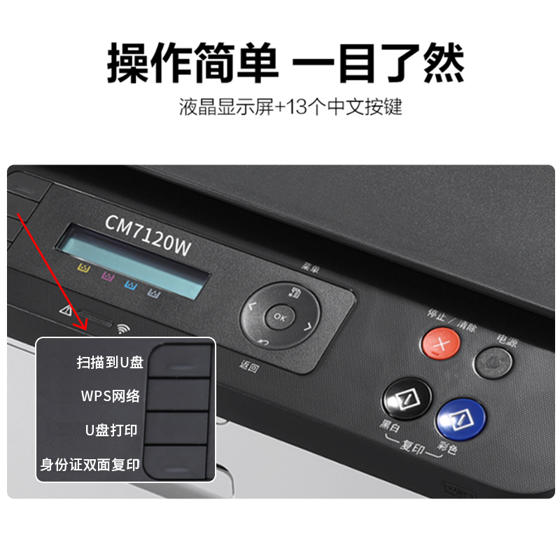 联想 Lenovo CM7120W 打印 复印 扫描 多功能一体机 计价单位:台