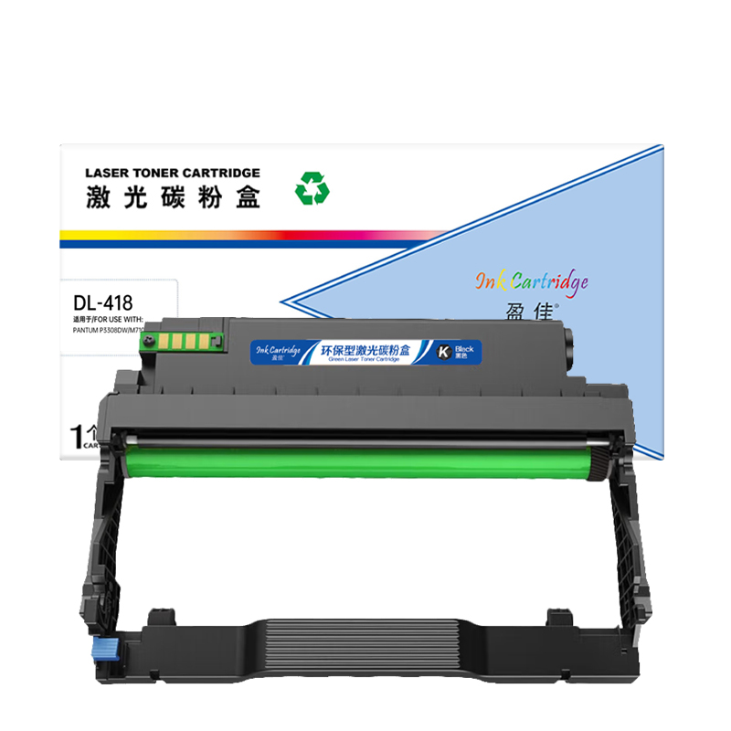 盈佳 INK CARTRIDGE DL-418 硒鼓 商专版 带芯片 黑色 12000页适用于PANTUM P3308DW M7108DW系列 计价单位:支