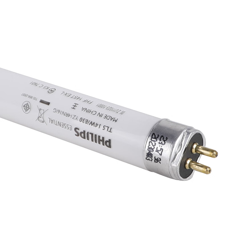 飞利浦 PHILIPS T5 荧光灯管 三基色格栅灯管 暖白光4000K 14W 0.56米 计价单位:支