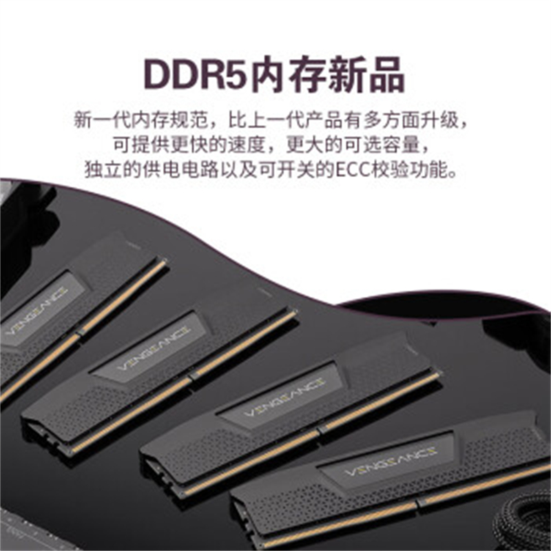 美商海盗船 USCORSAIR 32GB DDR5 5600 台式机内存条 复仇者系列 游戏型 计价单位:个