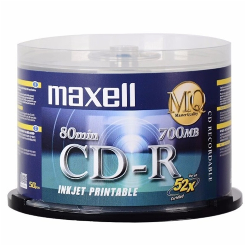 麦克赛尔 maxell 52速700MB CD-R光盘 桶装50片 计价单位:桶
