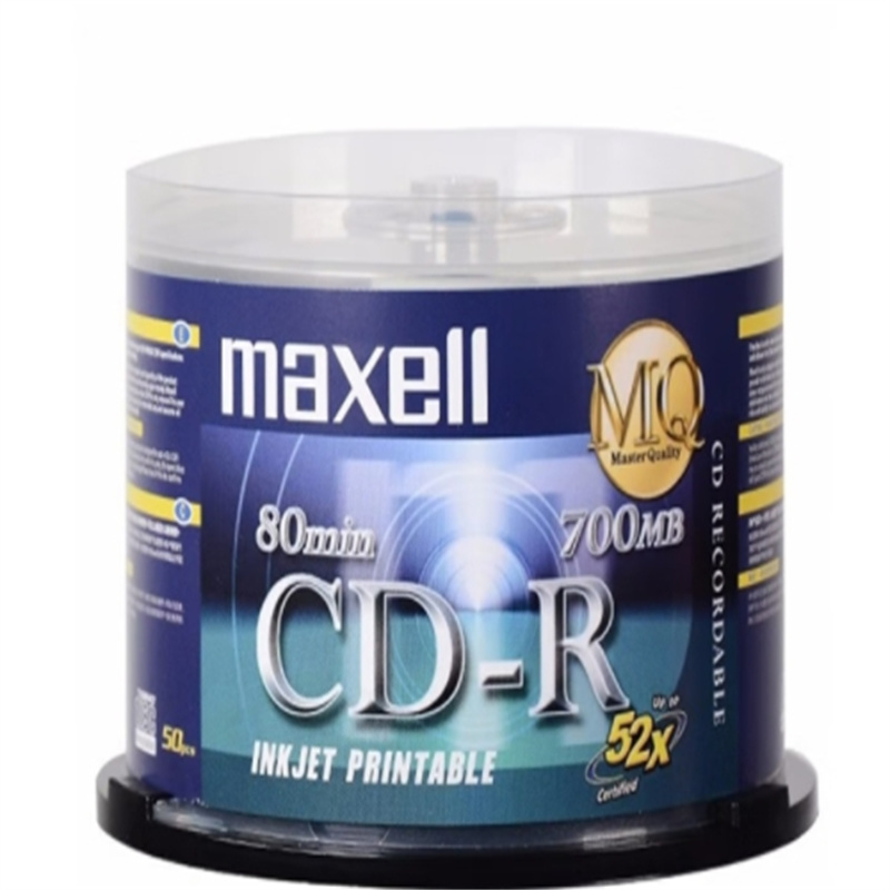 麦克赛尔 maxell 52速700MB CD-R光盘 桶装50片 计价单位:桶