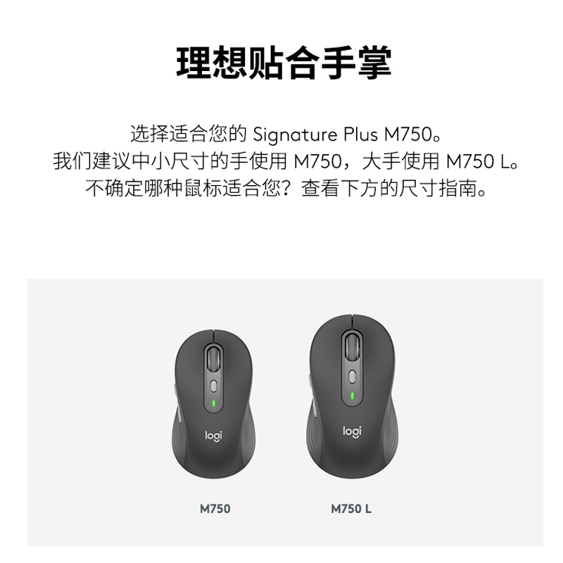 罗技 LOGITECH M750L 鼠标 大手版 无线蓝牙  带Logi Bolt USB接收器 黑色 计价单位:个