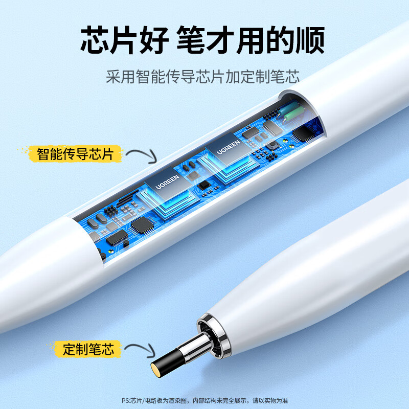 绿联 UGREEN 90915 iPad电容笔  支持苹果Appel pencil一代二代触屏平替  iPad2022/2021Pro/mini6/air 计价单位:个