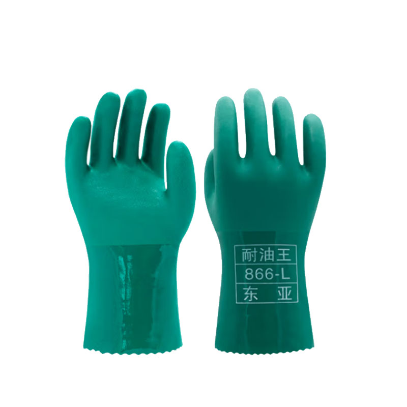 东亚 DONG-A 866 耐油手套 外层PVC 内衬全棉 XL 绿色 计价单位:副