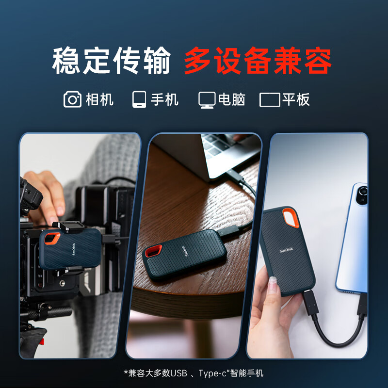 闪迪 SANDISK E61 移动固态硬盘  1TB Nvme  计价单位:块