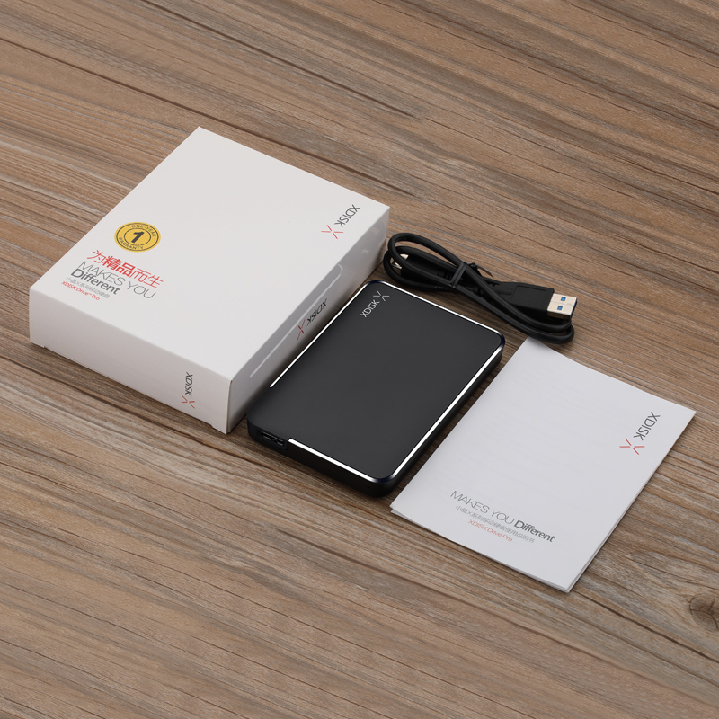 小盘 XDISK X1-500GB 移动硬盘 USB3.0 X系列 2.5英寸 经典黑 计价单位:个