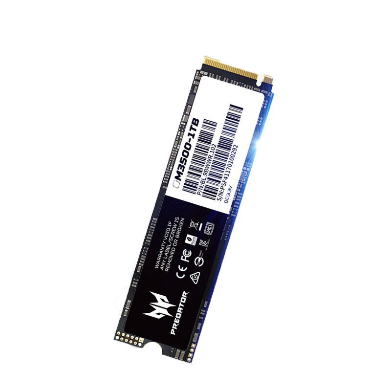 宏碁掠夺者  BL.9BWWR.102 SSD固态硬盘 M.2接口(NVMe协议) 1TB GM3500系列读速3400MB/s 计价单位:个