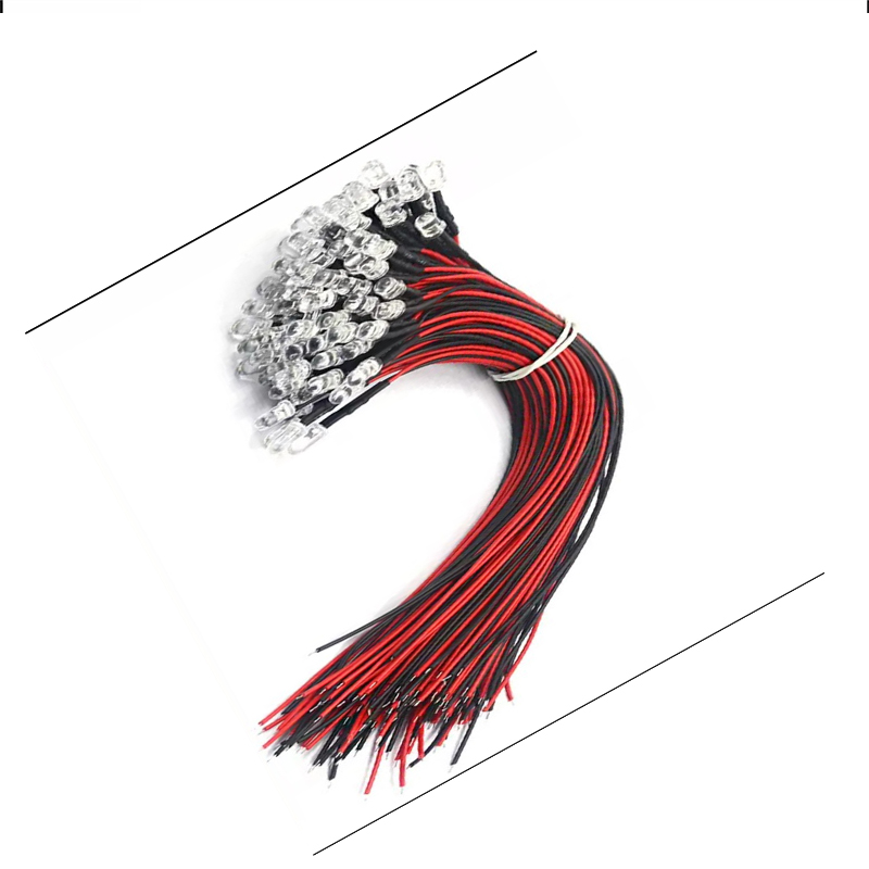 维芯  5MM（5条装） LED灯   发光二极管 白发绿色  计价单位:组