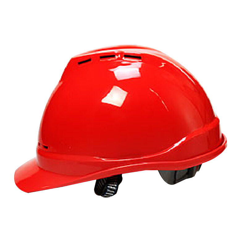谋福  9520 V型加厚安全帽 防砸抗冲击 红色 计价单位:顶