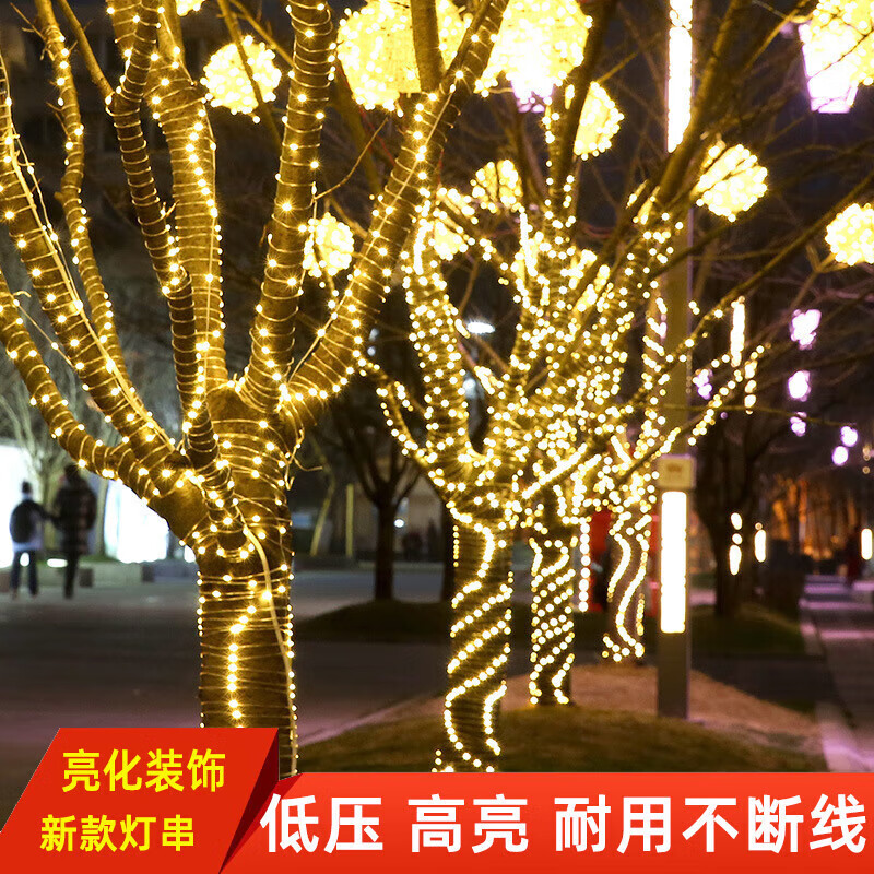 盖江  10m led景观装饰彩灯 100灯皮线暖 计价单位:串