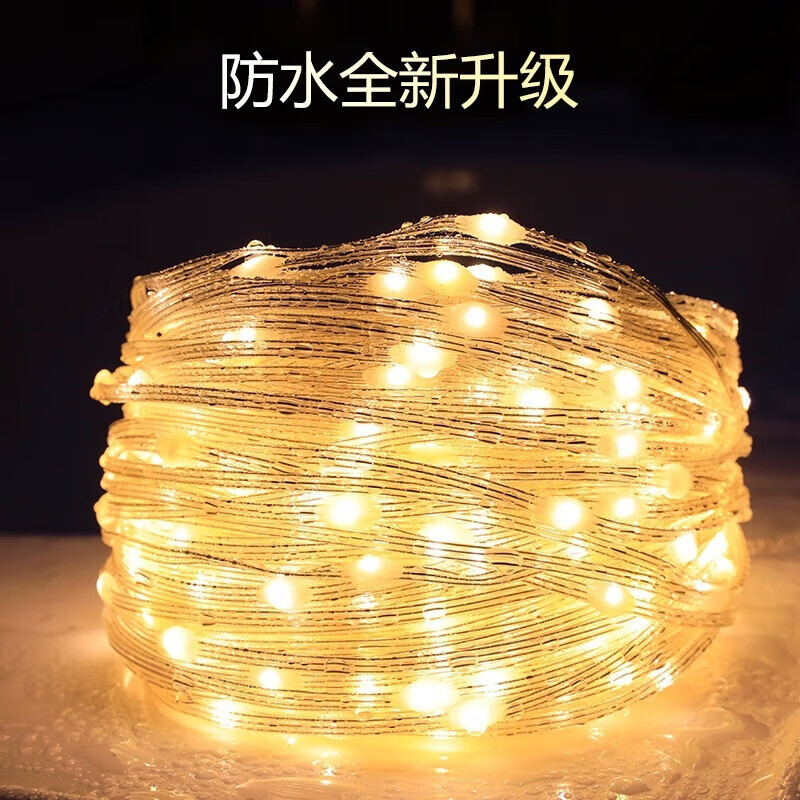 盖江  10m led景观装饰彩灯 100灯皮线暖 计价单位:串