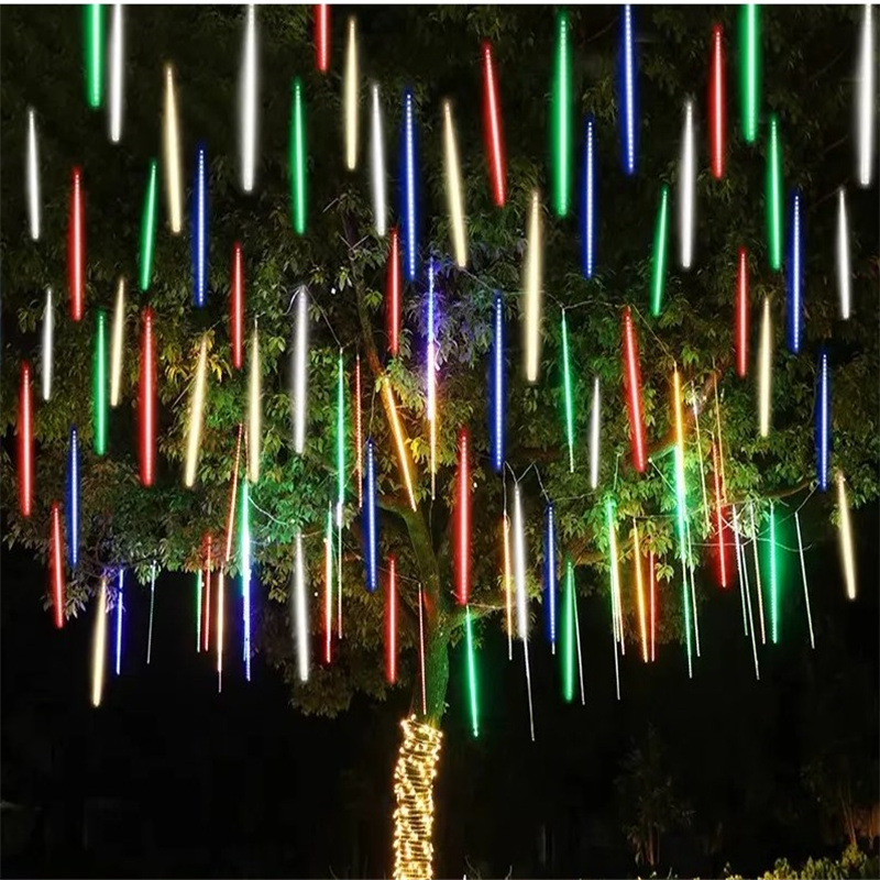 桂中达  插电款-50厘米 LED彩灯彩色  流星雨8根灯管 计价单位:条