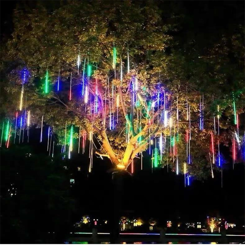 桂中达  插电款-50厘米 LED彩灯彩色  流星雨8根灯管 计价单位:条