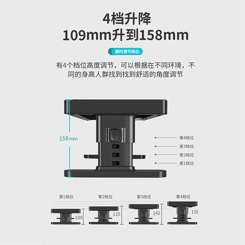 鹿为  ZGL121 显示器增高架  usb3.0s可升降+无线充电带抽屉 计价单位:个