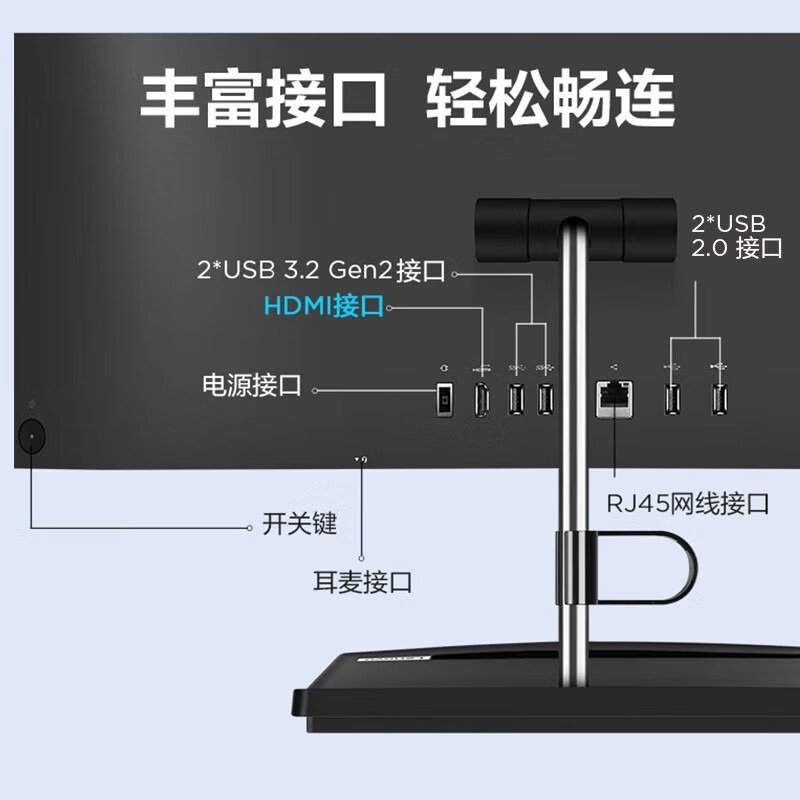 联想 Lenovo 扬天S660 一体机台式电脑 i5-1135G7 16G 512GB 2G独显 23.8英寸 计价单位:台